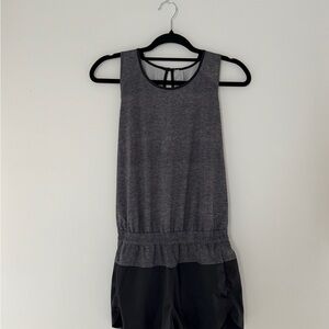 Lululemon Gray and Black Sleeveless Jumpsuit